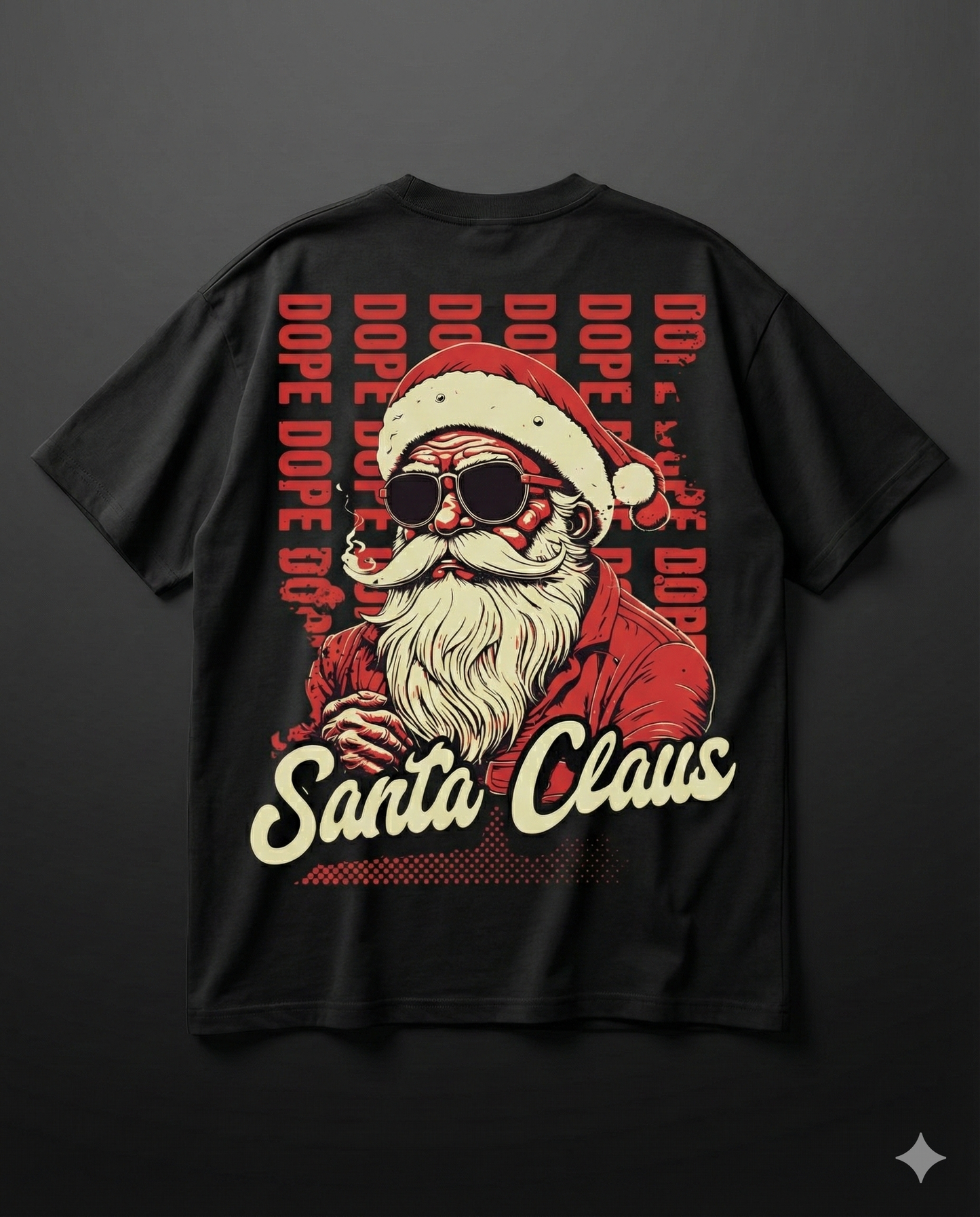 Retro Dope Santa Christmas Tee