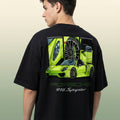 918 Spyder Neon Legacy Oversized T-Shirt | Premium Black Streetwear